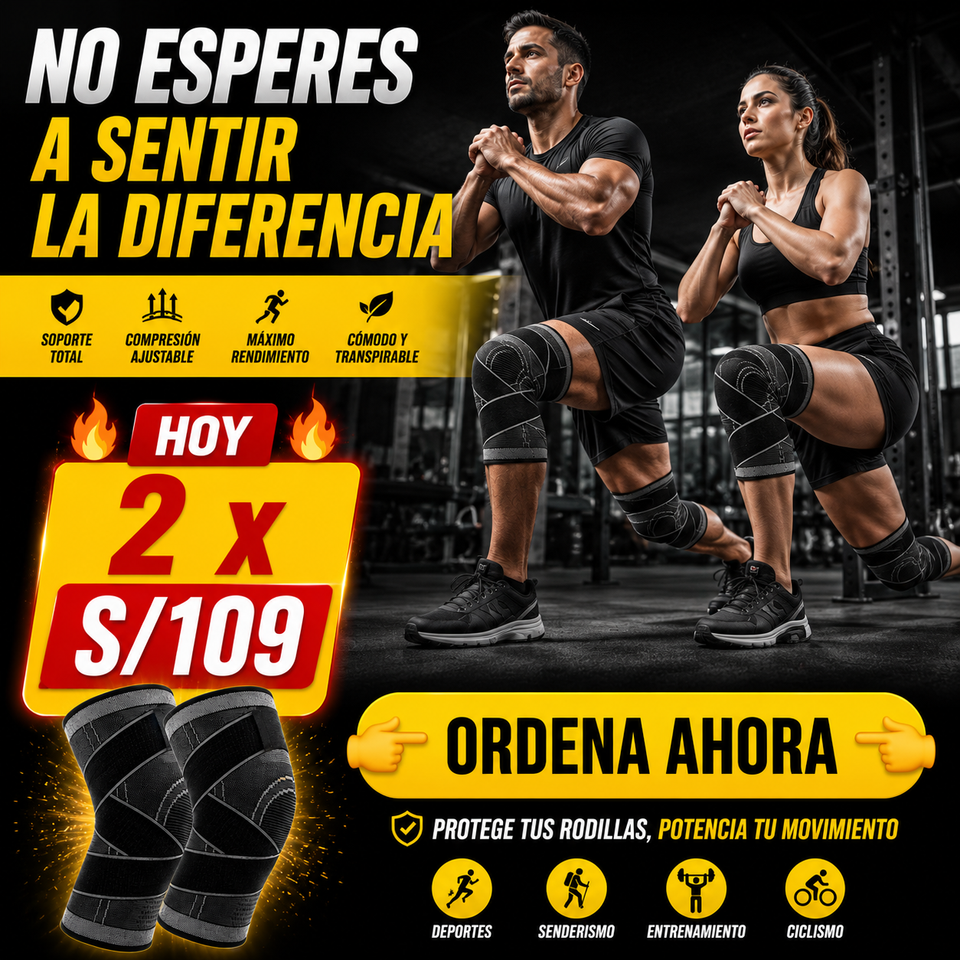 RODILLERA DE COMPRESIÓN CON BANDAS ELÁSTICAS